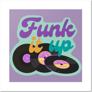 Funk it up - Vinyl Music Design - Purple Posters and Art